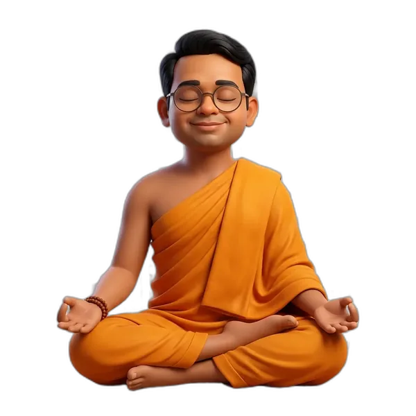 Himanshu meditating